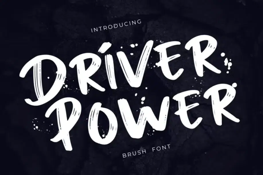 Fonte Grunge Driver Power Brush