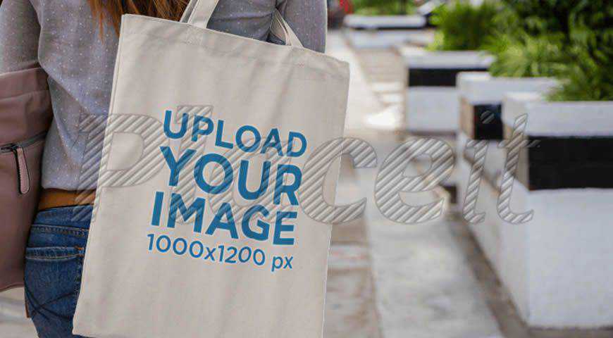 Canvas Tote Bag Photoshop PSD Шаблон Мокапа