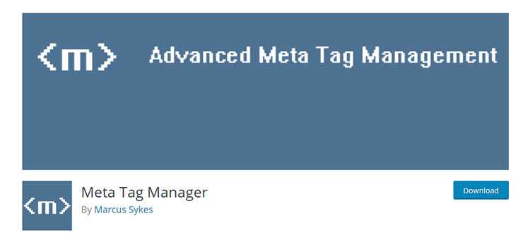 Meta Tag Manager