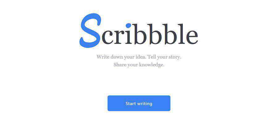 Contoh desain web gratis alat berbasis web Scribbble