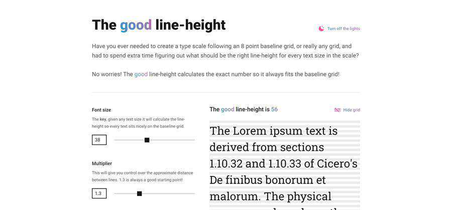 line-height css typografie webbasiertes tool kostenloses webdesignbeispiel