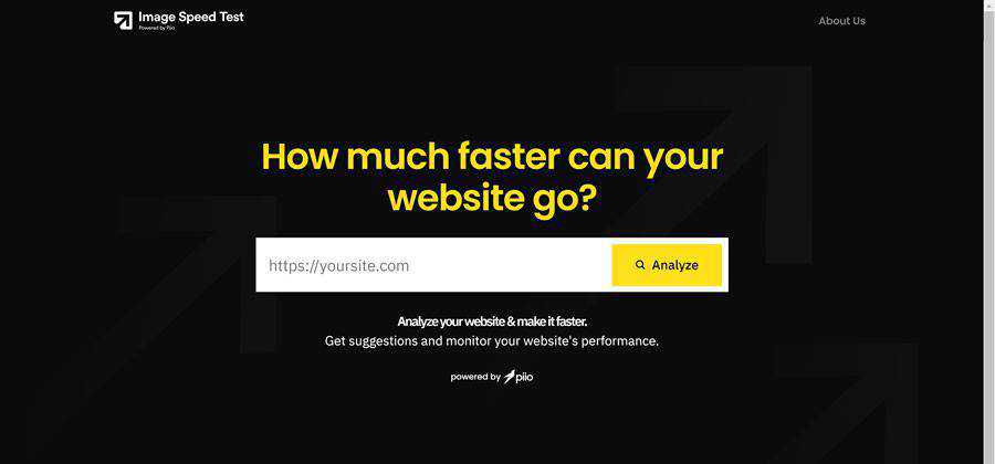 ตัวอย่างการออกแบบเว็บฟรีของ Image Speed ​​​​Test เครื่องมือบนเว็บ
