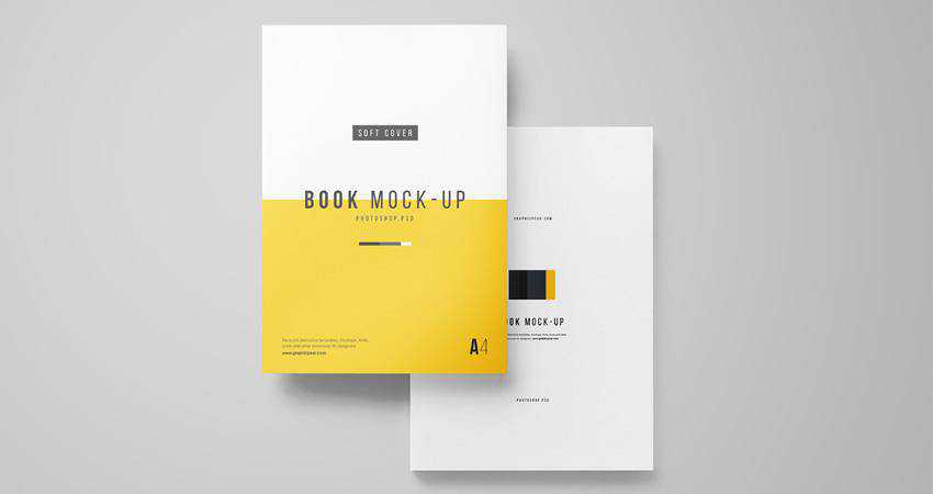 Gratis A4 Book Mockup Photoshop PSD