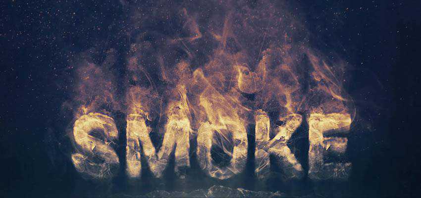 Smoke Logo Photoshop Efect de text