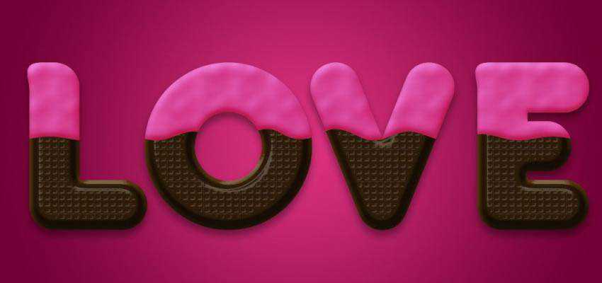 Tutorial bertema Valentine ini akan menunjukkan cara membuat efek teks cokelat yang nikmat