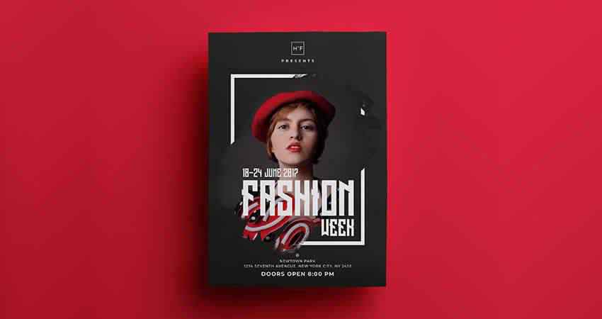 Plantilla de volante de evento de moda Photoshop PSD