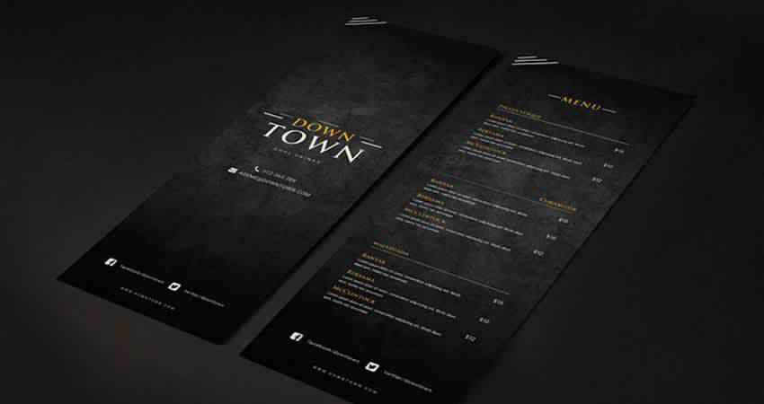 Modèle de menu de boissons pour bar et café Photoshop PSD