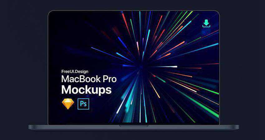 Nuovo MacBook Pro Mockup modello di mockup gratuito per macbook psd photoshop