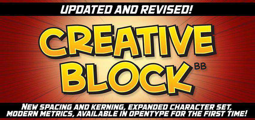 Creative Block Comic Font familie de fonturi de desene desenate desenate gratuite