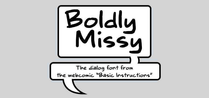 Boldly Missy Comic Handwriting Font famiglia di font di cartoni animati comici gratuiti