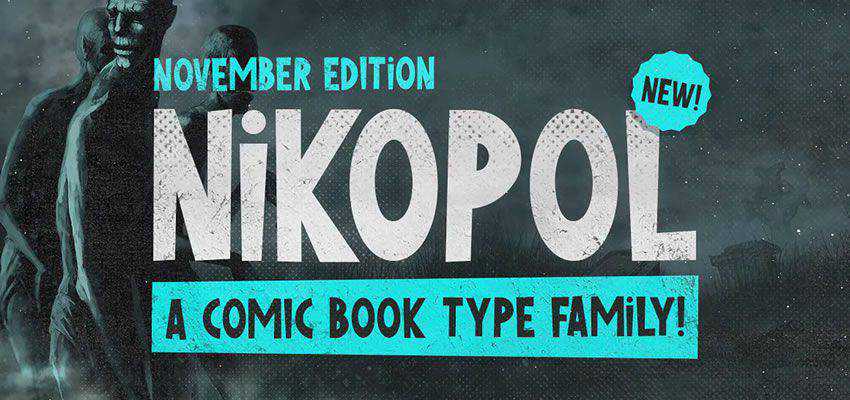 Nikopol carattere tipografico fumetto famiglia di caratteri