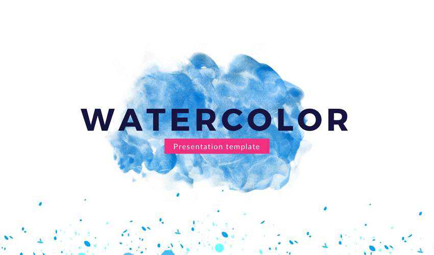 Watercolor google Slides theme theme free