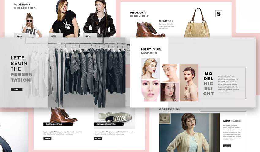 Fashion Lookbook เทมเพลตการนำเสนอธีมสไลด์ของ Google