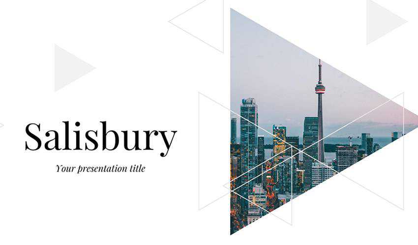 Template presentasi tema slide google Salisbury gratis