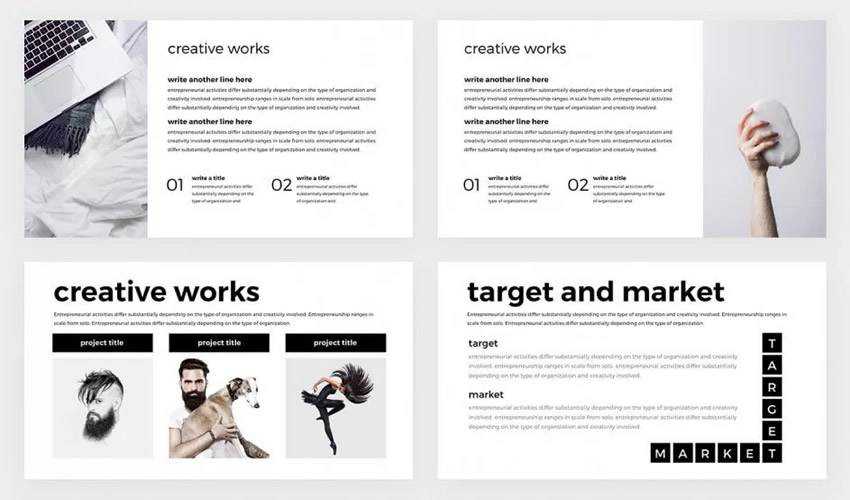 Template presentasi tema slide google profesional minimal gratis