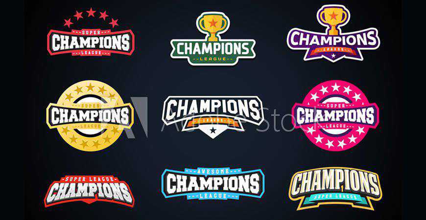 Champion Logo Templates olahraga kebugaran bekerja