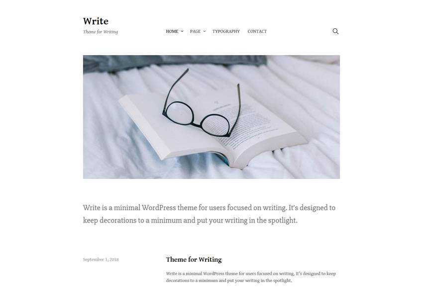 scrie gratuit temă wordpress wp responsive blog design minimal minimalist ușor