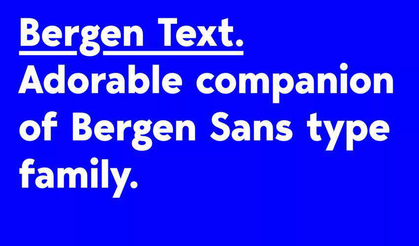 Bergen Text tipografia de tipografia de design de fonte mínima livre