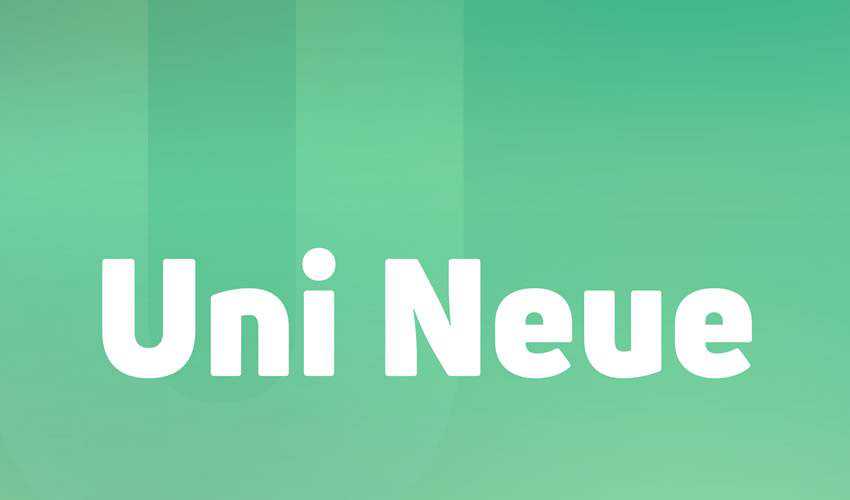 Uni Neue 무료 최소한의 글꼴 디자인 타이포그래피