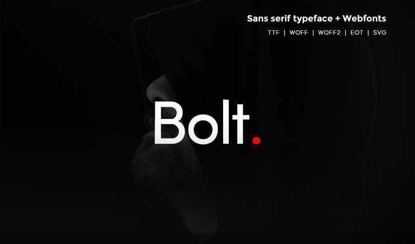 Bolt Sans tipografi jenis huruf desain font minimal gratis