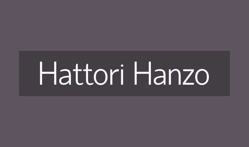 Hattori Hanzo typographie de police minimale gratuite