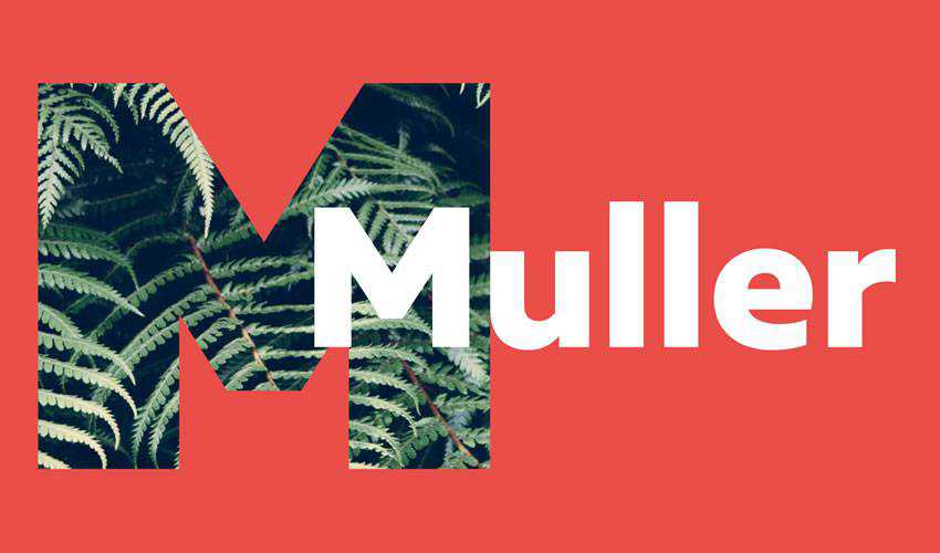 Tipografía tipográfica de diseño de fuente minimalista libre de Muller