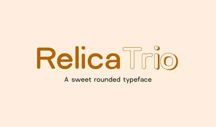 Relica Trio Sweet Rounded Sans-Serif tipografi jenis huruf desain font minimal gratis