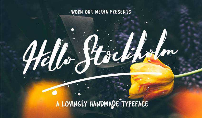 font gratuit caligrafie tipografie script Hello Stockholm Typeface