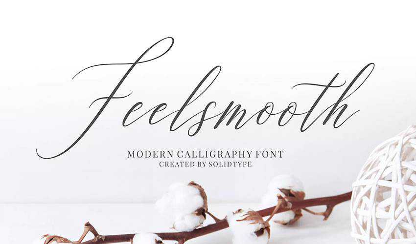 แบบอักษรฟรี คัดลายมือ วิชาการพิมพ์ สคริปต์ Feelsmooth