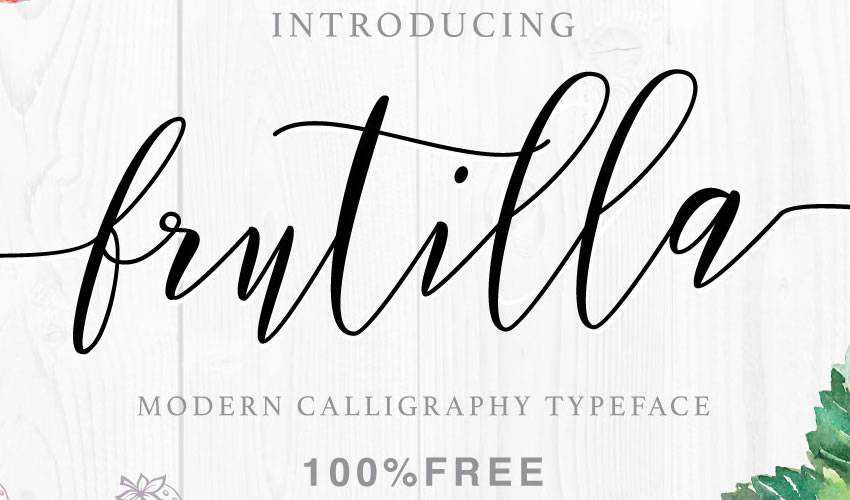 font gratuit caligrafie tipografie script Frutilla Script