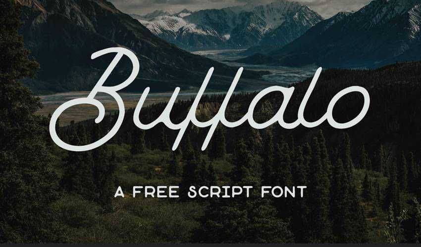 font gratuit caligrafie tipografie script Buffalo