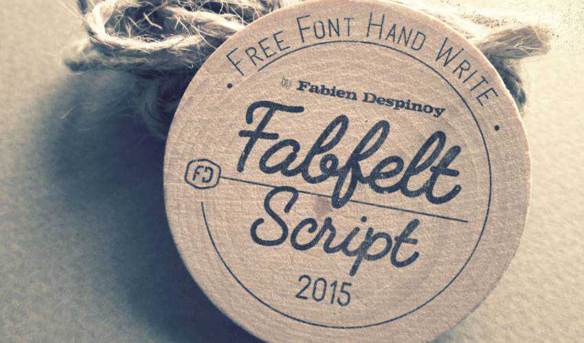 แบบอักษรฟรี คัดลายมือ วิชาการพิมพ์ สคริปต์ Fabfelt Script