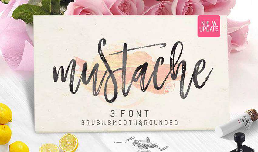 ฟรี แบบอักษร การประดิษฐ์ตัวอักษร วิชาการพิมพ์ สคริปต์ Mustahe Brush