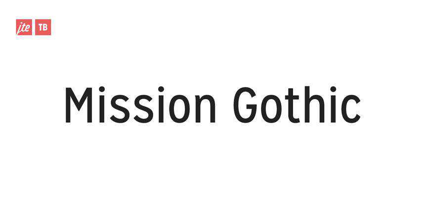 Mission Gothic 무료 제목 제목 타이포그래피 글꼴 서체