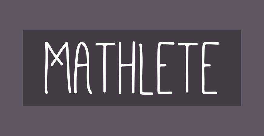 Mathlete عنوان الخط طباعة الخط