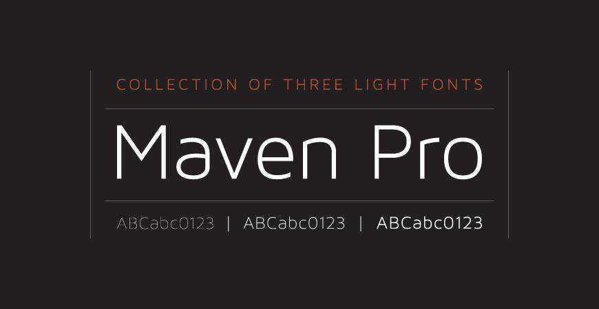 Maven Pro 免費標題標題排版字體字體