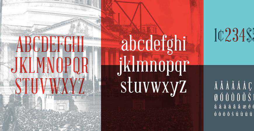 Abraham Lincoln wolny tytuł nagłówek typografia krój czcionki