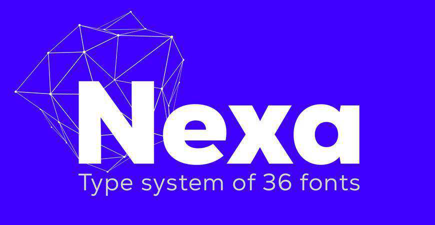 Nexa عنوان الخط طباعة الخط