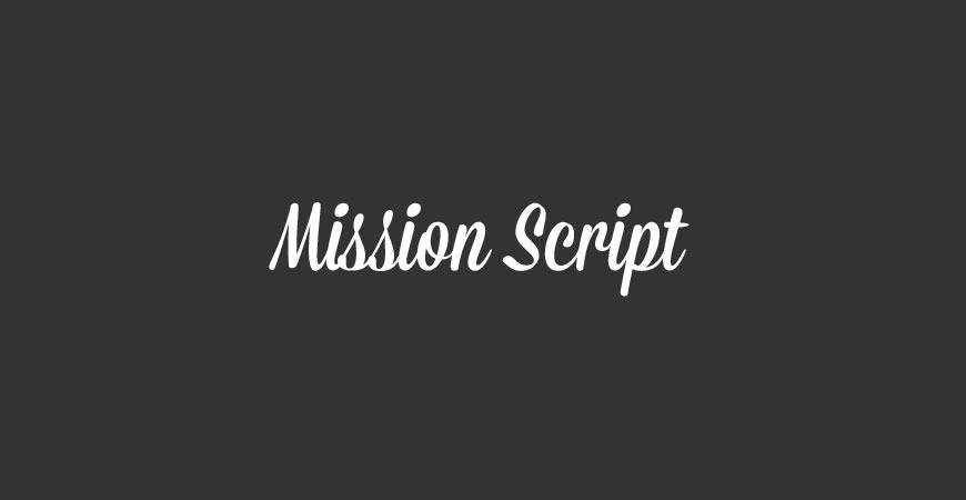 Mission Script عنوان خط طباعة عنوان مجاني