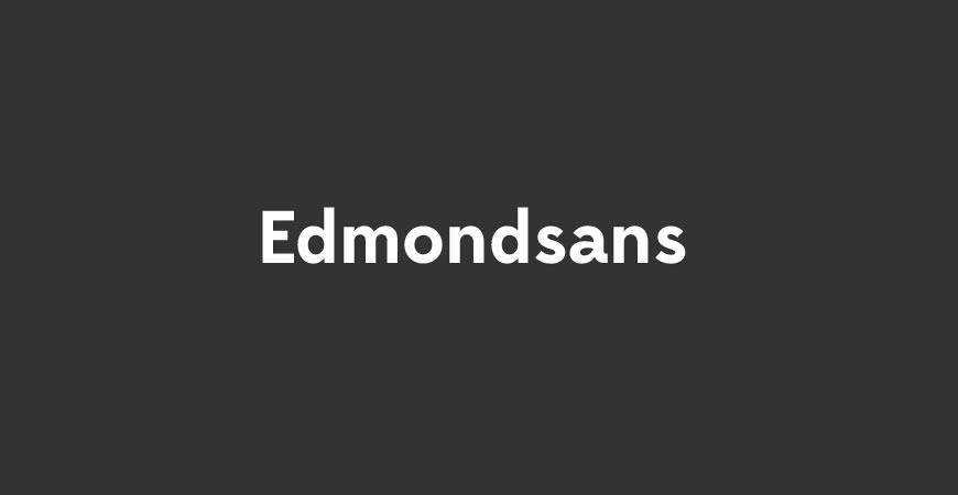 Edmondsans titre libre titre typographie police de caractères