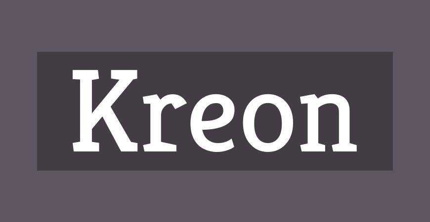 Kreon 免费标题标题排版字体字体