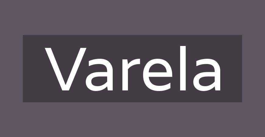 Varela 免費標題標題排版字體字體