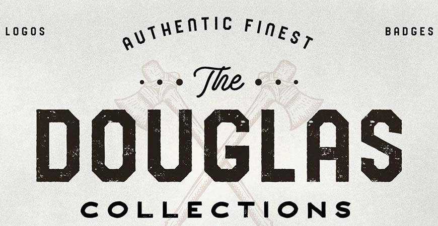 Douglas Collections 무료 제목 헤드라인 타이포그래피 글꼴 서체