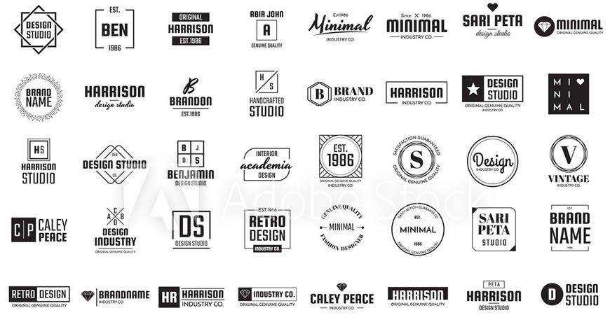 Kit de creare a siglei Minimal Logo Template Collection