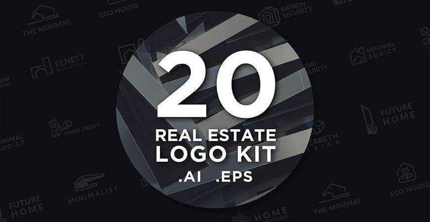 Real Estate Logo Creator Kit-Vorlage