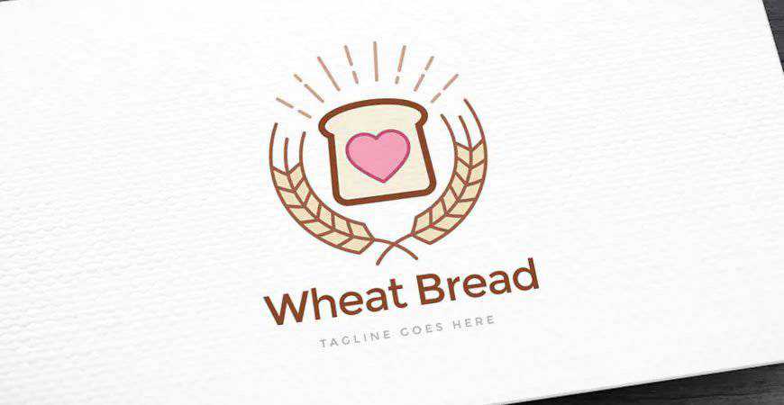 Wheat Bread Logo Template brutărie prăjitură coace alimente