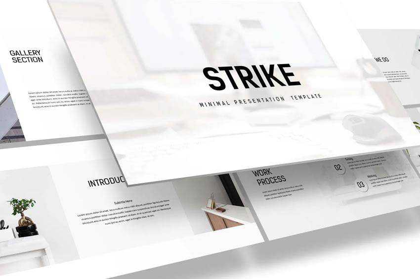 Strike Keynote - Plantilla de presentación minimalista y limpia