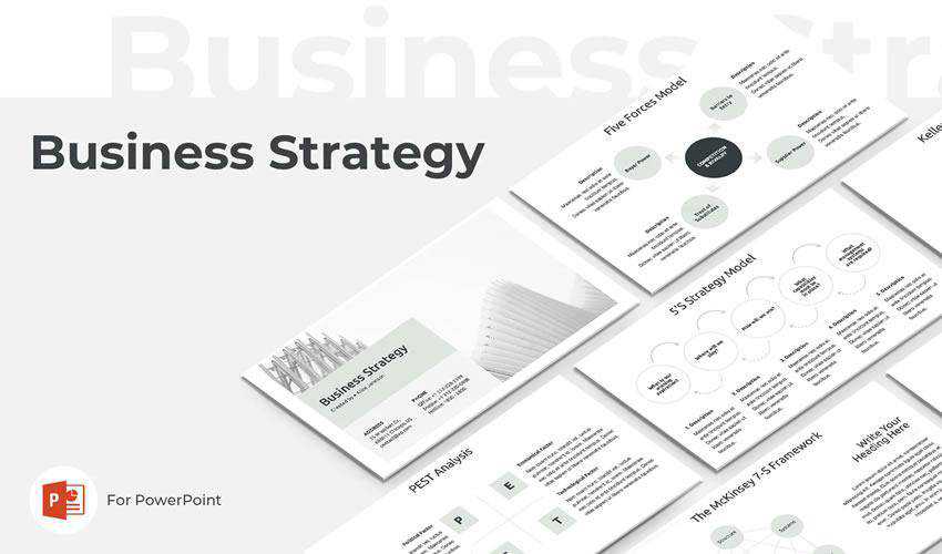 plantilla de presentación de estrategia empresarial de powerpoint