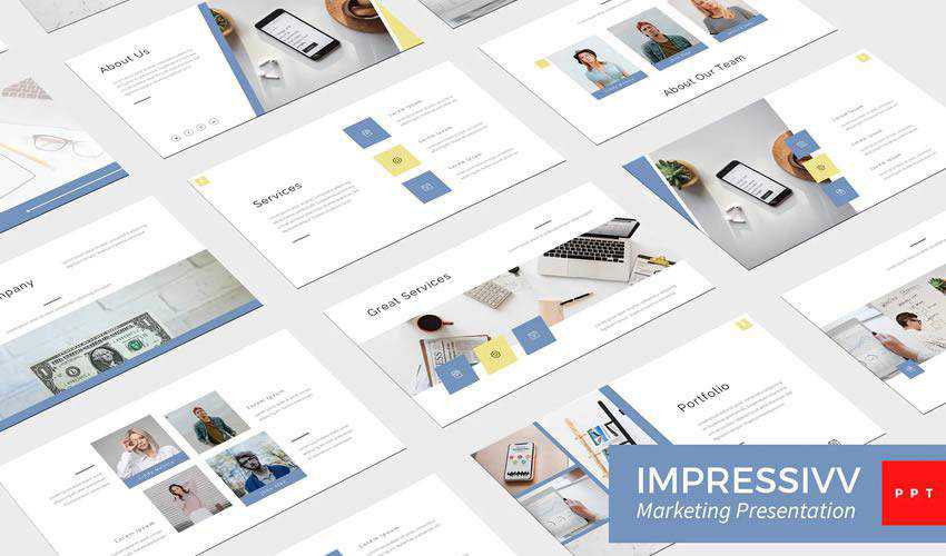 Impressivv マーケティング パワーポイント ビジネス プレゼンテーション テンプレート