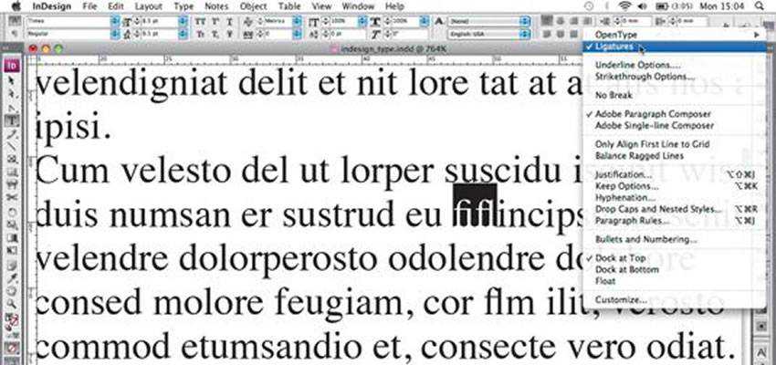 Travailler avec le type dans InDesign